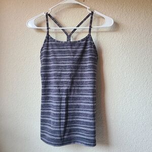Lululemon Striped Gray Sleeveless Tank Top Size 4